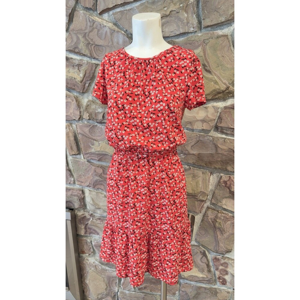 BANANA REPUBLIC Floral Stretch Knit Dress Cottage Core Women Size XS to S - Picture 3 of 13